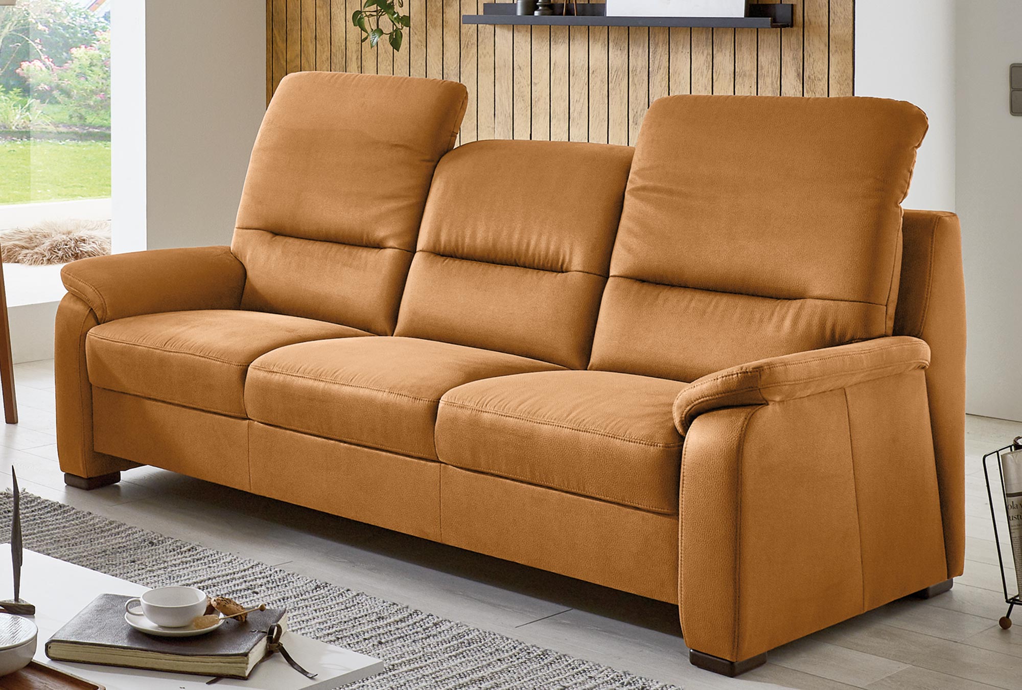 polsterpower 3SitzerSofa braun Microfaser Online bei ROLLER kaufen