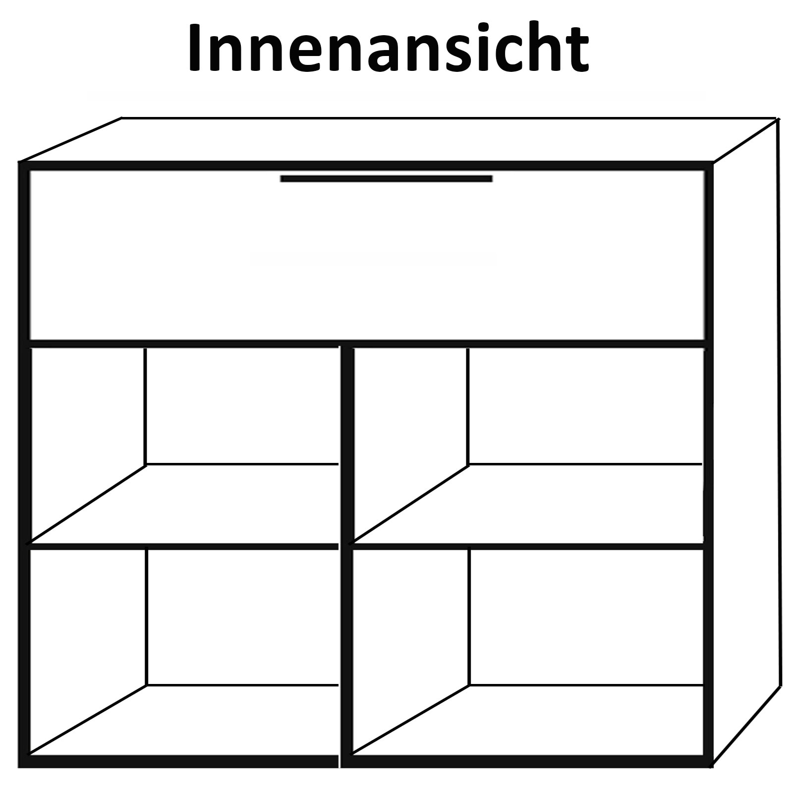 Barkommode - Pinie weiß - 123 cm breit