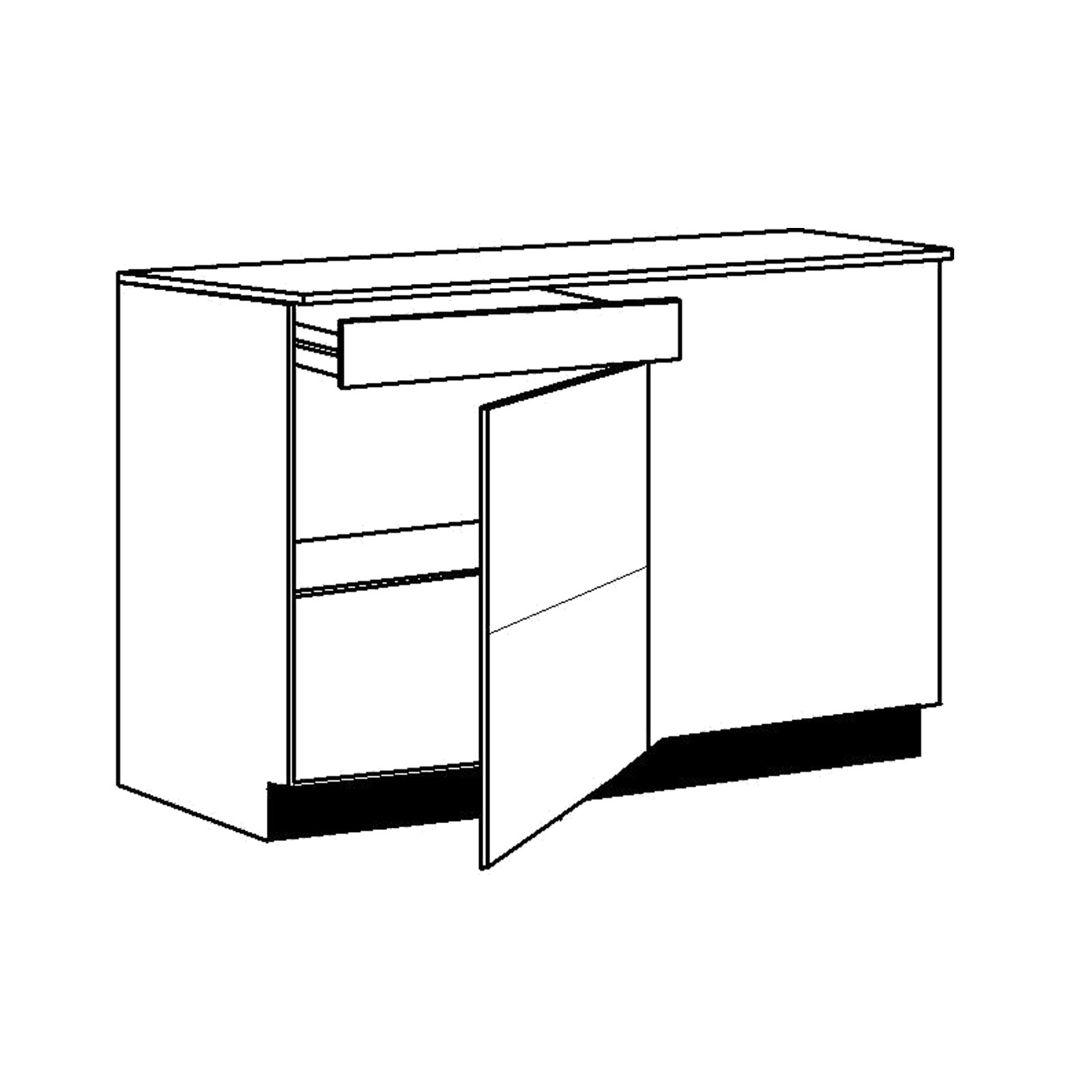 Eck-Anrichte - Sonoma Eiche - 110 cm
