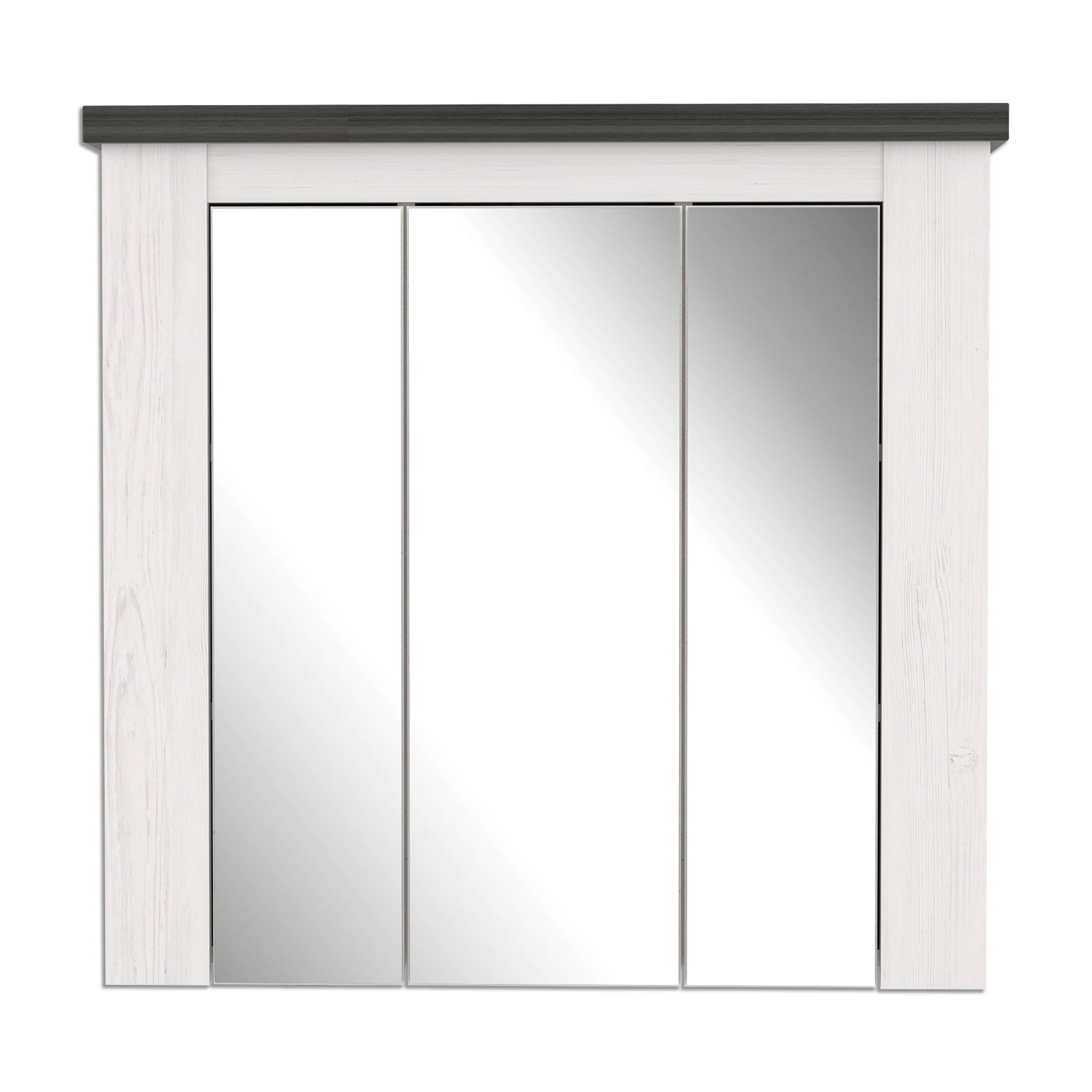 Spiegelschrank - weiß - 79 cm breit