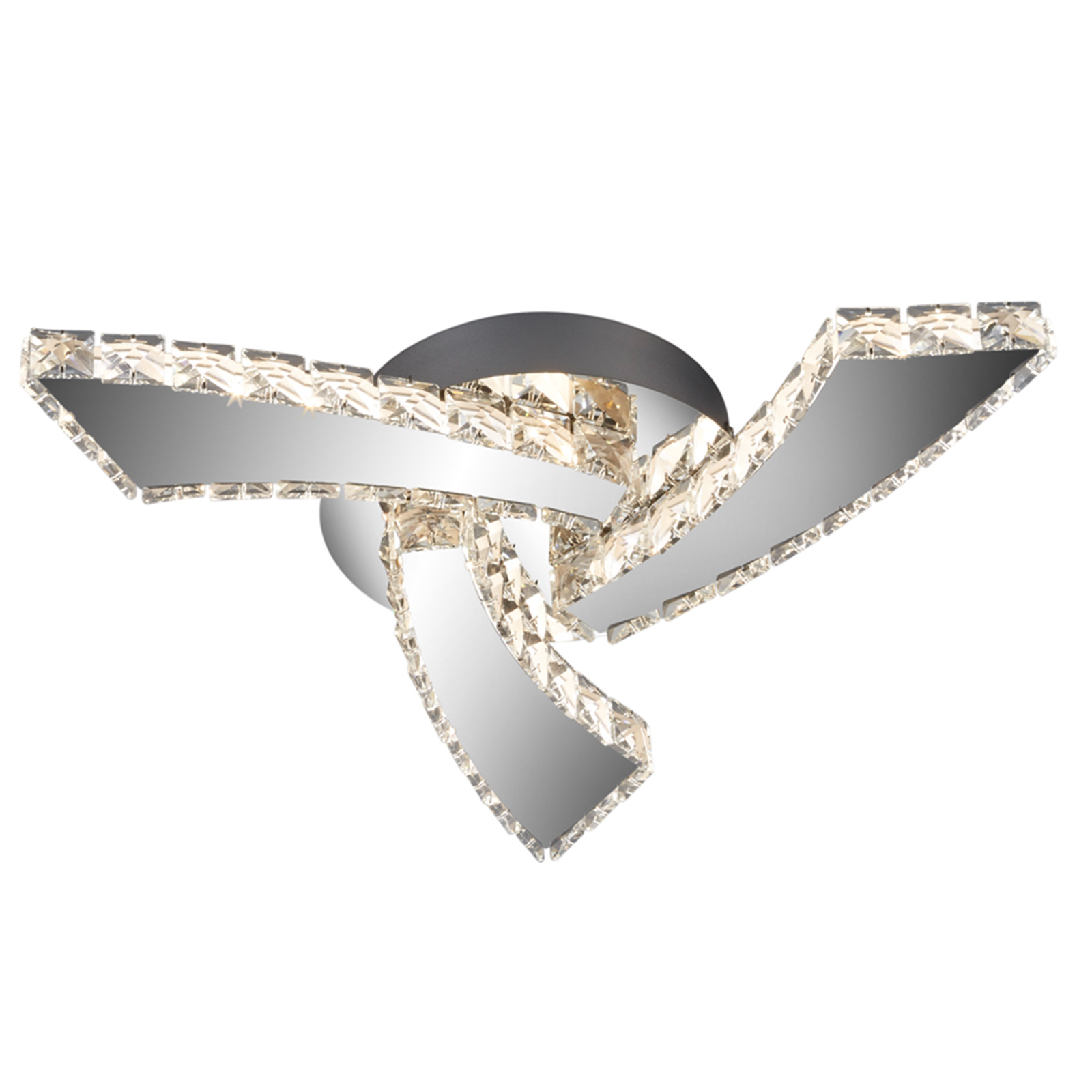 LED-Deckenleuchte - chrom - Glas - 41,2 cm