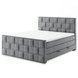 Boxspringbett - silber - H3 - 180x200 cm