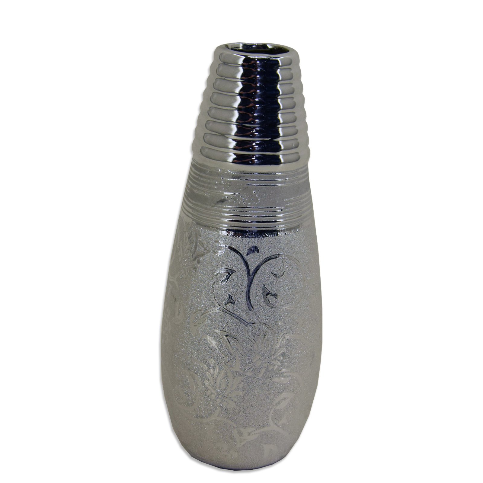 Vase - silber - 21 cm hoch | Vasen | Deko | Deko ... Vase - silber - 21 cm hoch | Vasen | Deko | Deko ...