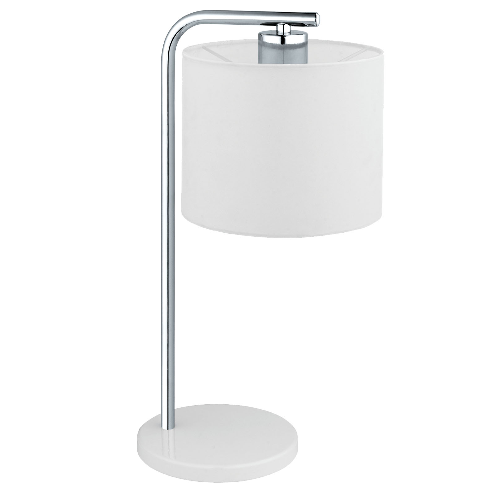 Ella@HOME Tischlampe - weiß-chrom - 42 cm