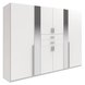 Drehtürenschrank - weiß - 2 Spiegel - 270 cm breit