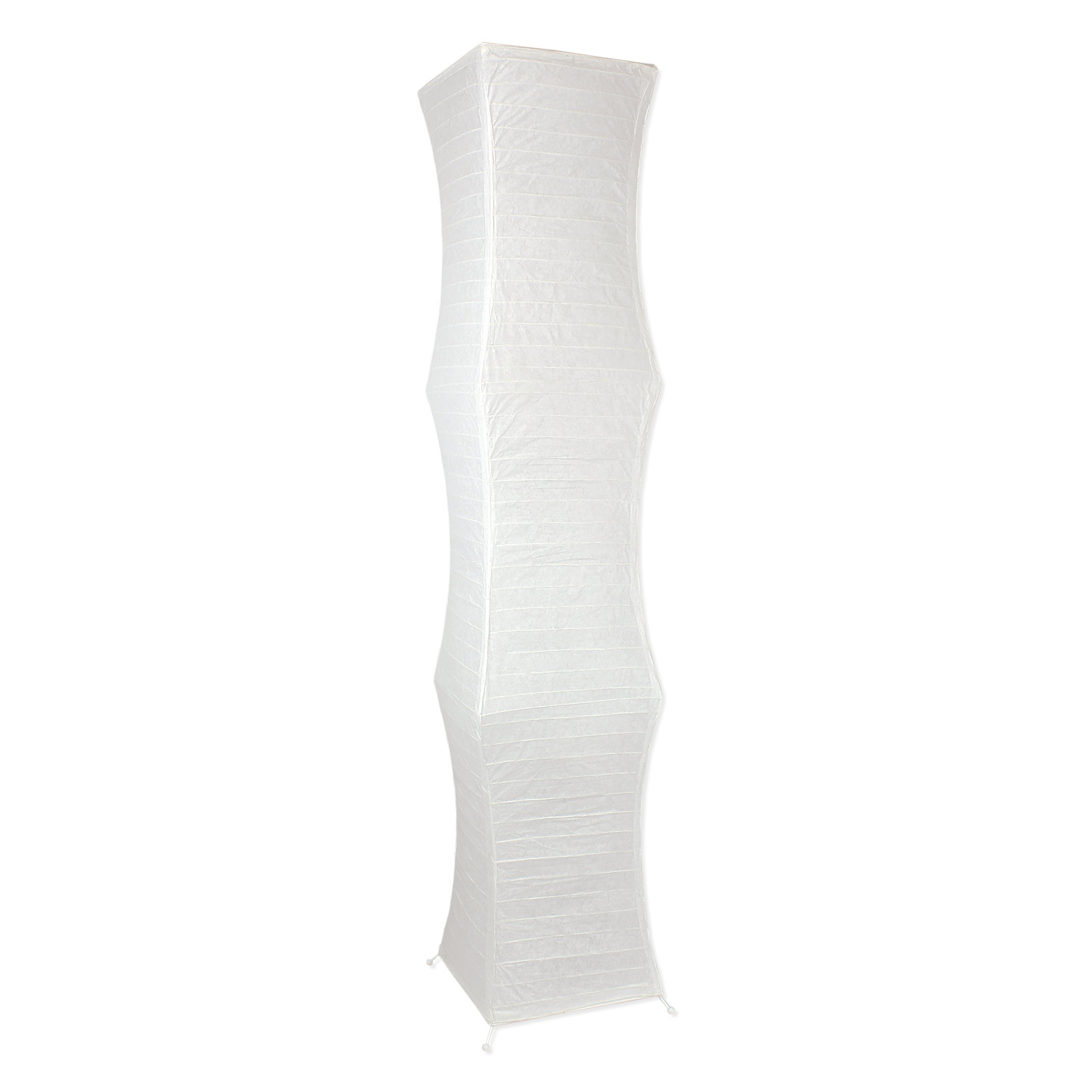 LAMPURA Stehleuchte - weiß - Papierschirm - 123 cm hoch