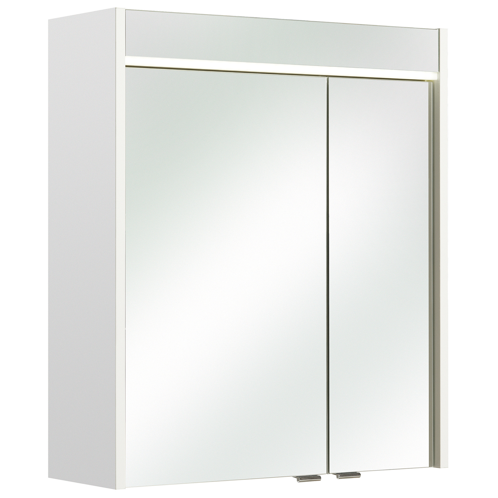 LED-Spiegelschrank - weiß glänzend - 60 cm breit