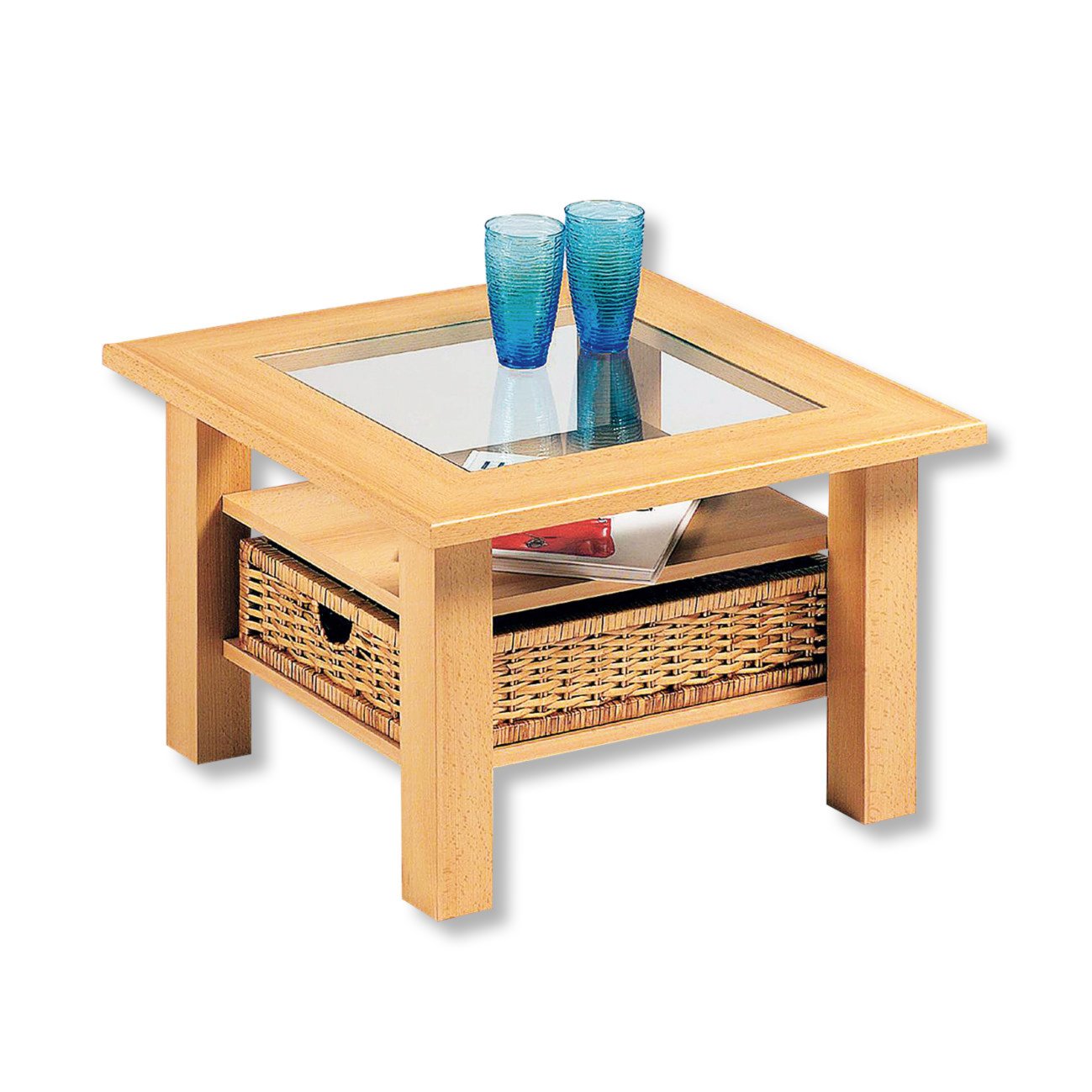 Couchtisch STEFFI Buche mit Glaseinlage Couchtische Couchtisch STEFFI Buche mit Glaseinlage Couchtische