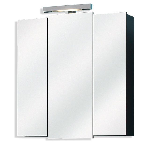 LED-Spiegelschrank - anthrazit - 68 cm breit