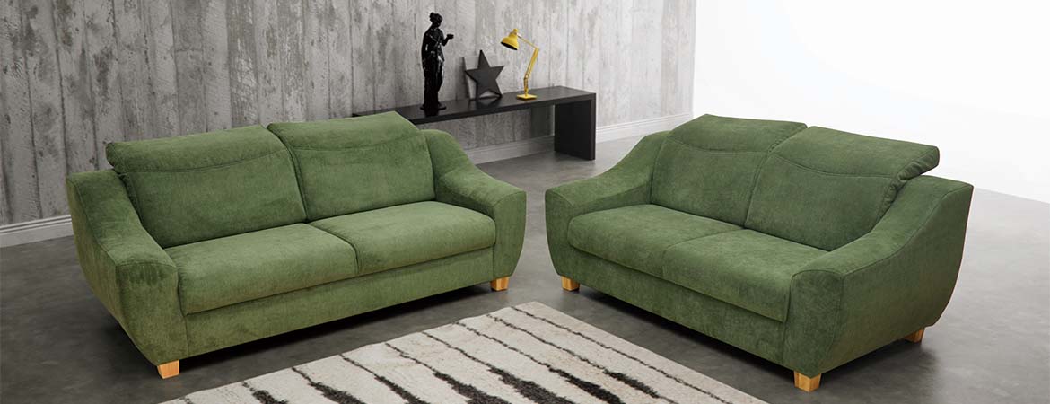 Polstergarnitur Grun Microfaser Sofagarnituren Sets Roller Mobelhaus