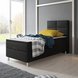 Boxspringbett MIAMI - schwarz - mit Bettkasten - H3 - 90x200 cm