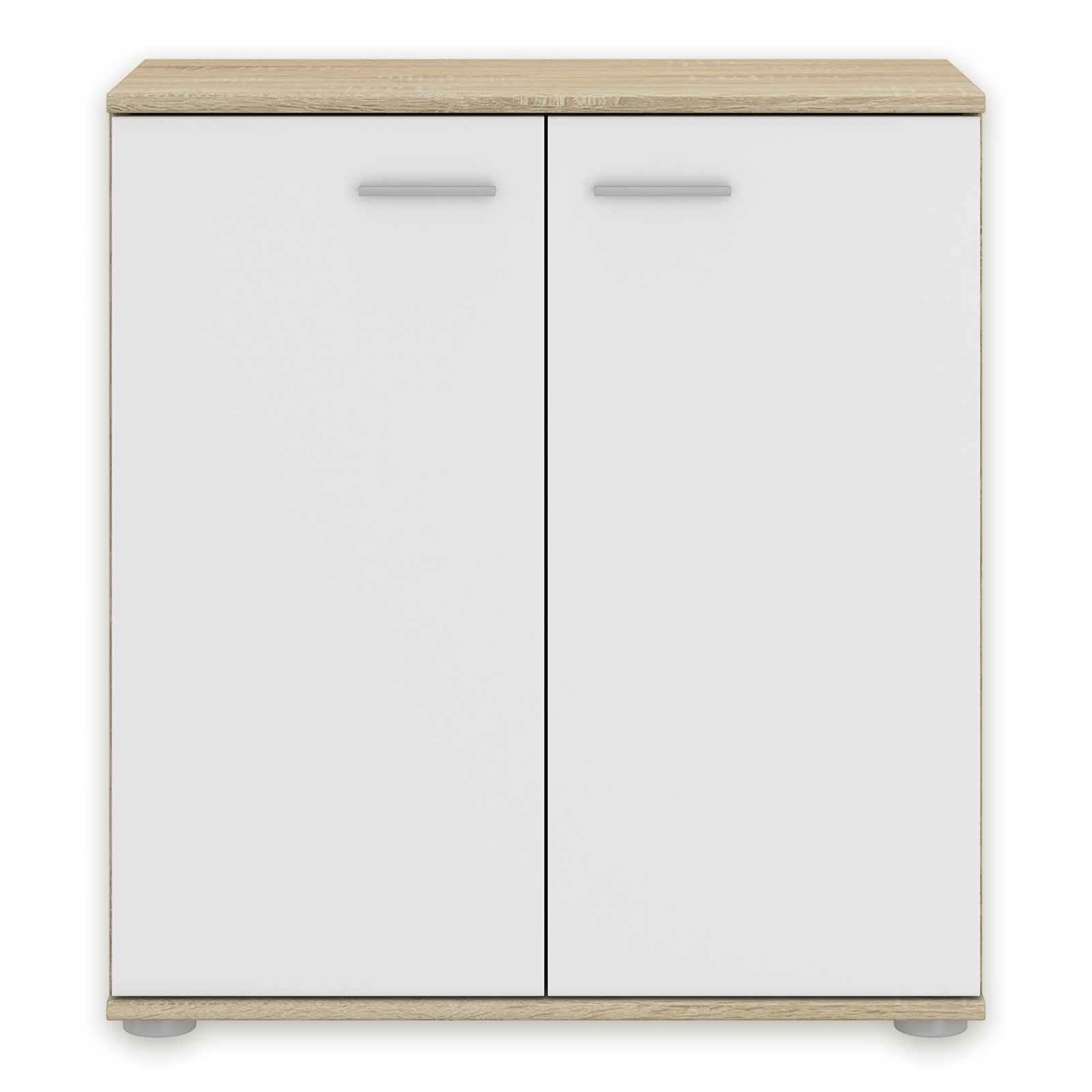 Kommode - weiß - Sonoma Eiche - 71 cm breit