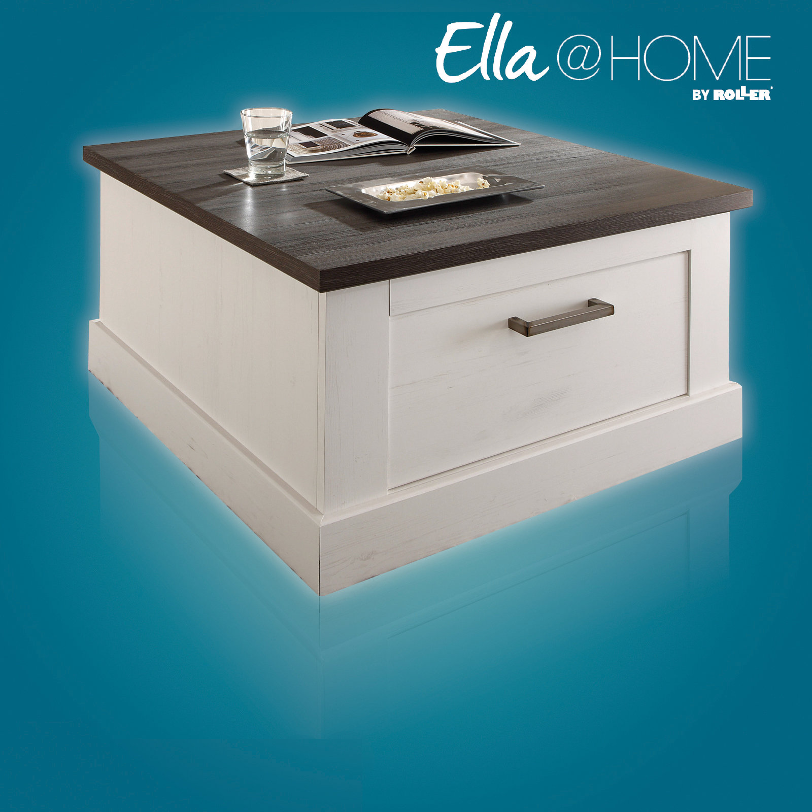 Ella@HOME Couchtisch - Pinie weiß-Wenge
