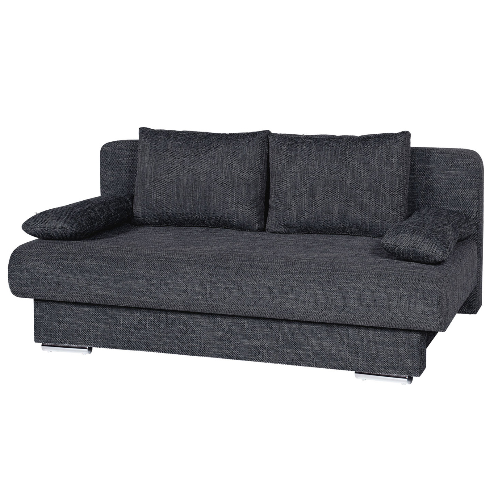Schlafsofa - schwarz - inklusive Kissen