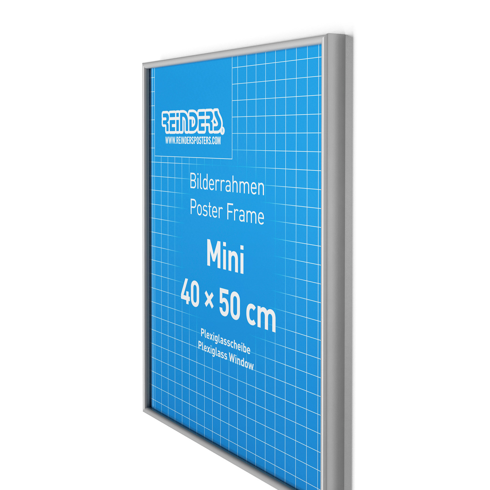 Poster-Bilderrahmen - silber - 40x50cm