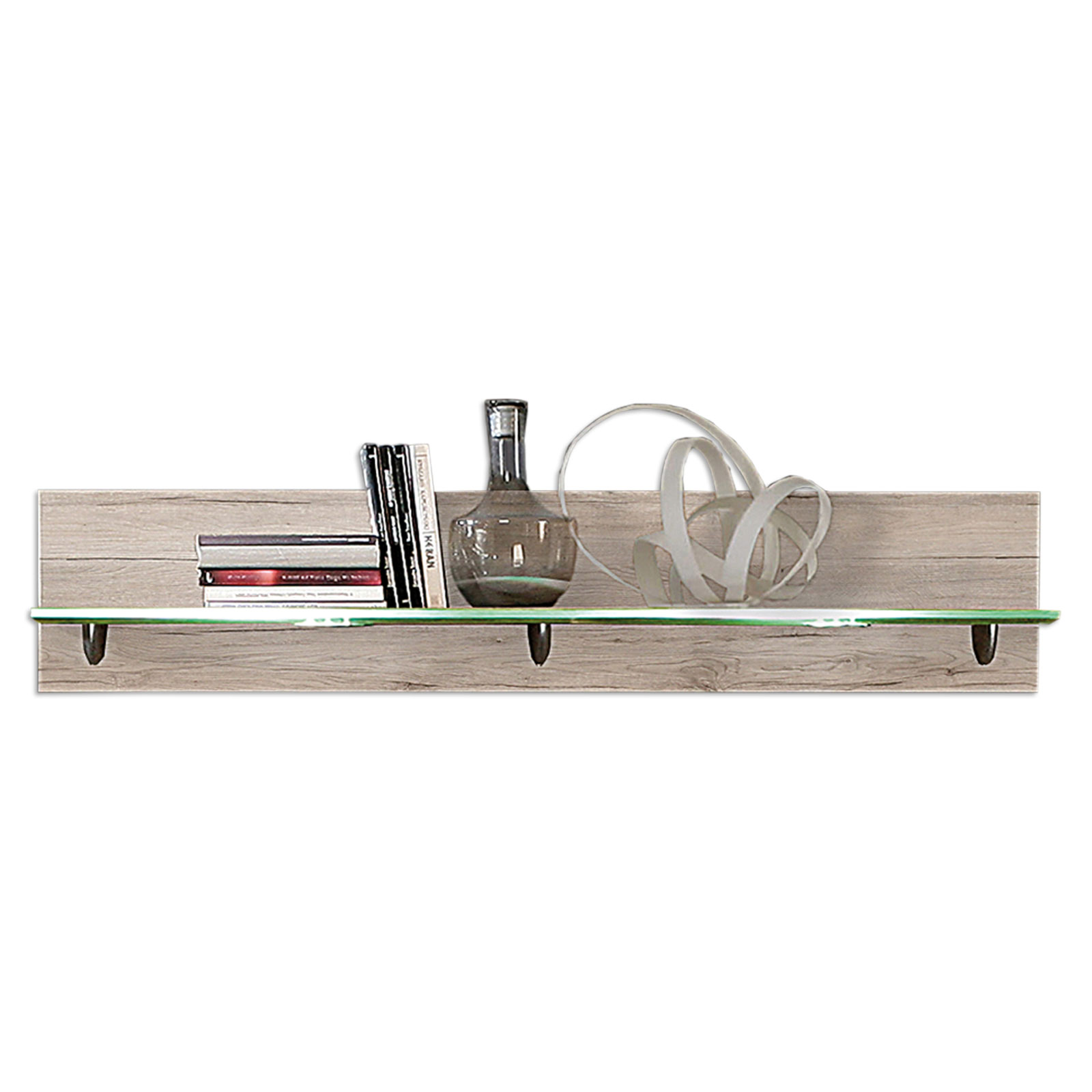 Wandregal - Sandeiche - mit Beleuchtung - 120 cm