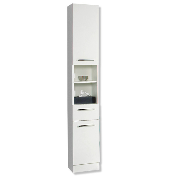Hochschrank - weiß glänzend - 30 cm breit