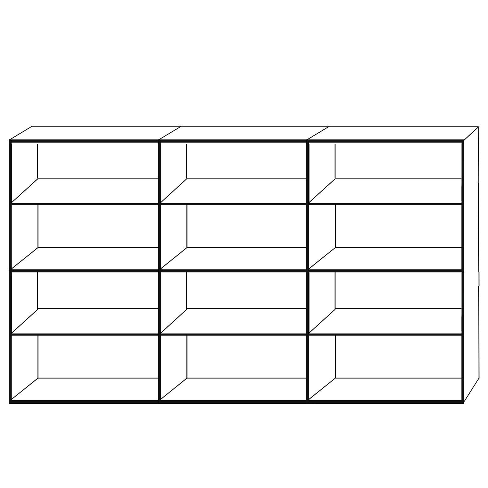 Highboard - Wildeiche teilmassiv - 155 cm