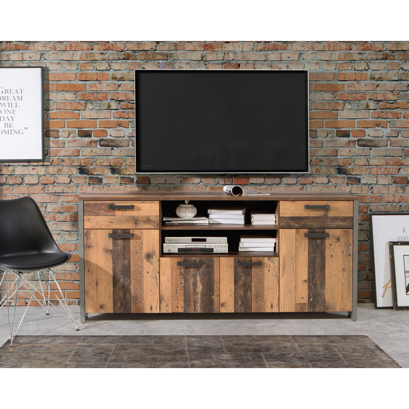 TV-Sideboard - Old Wood Vintage - 186 cm