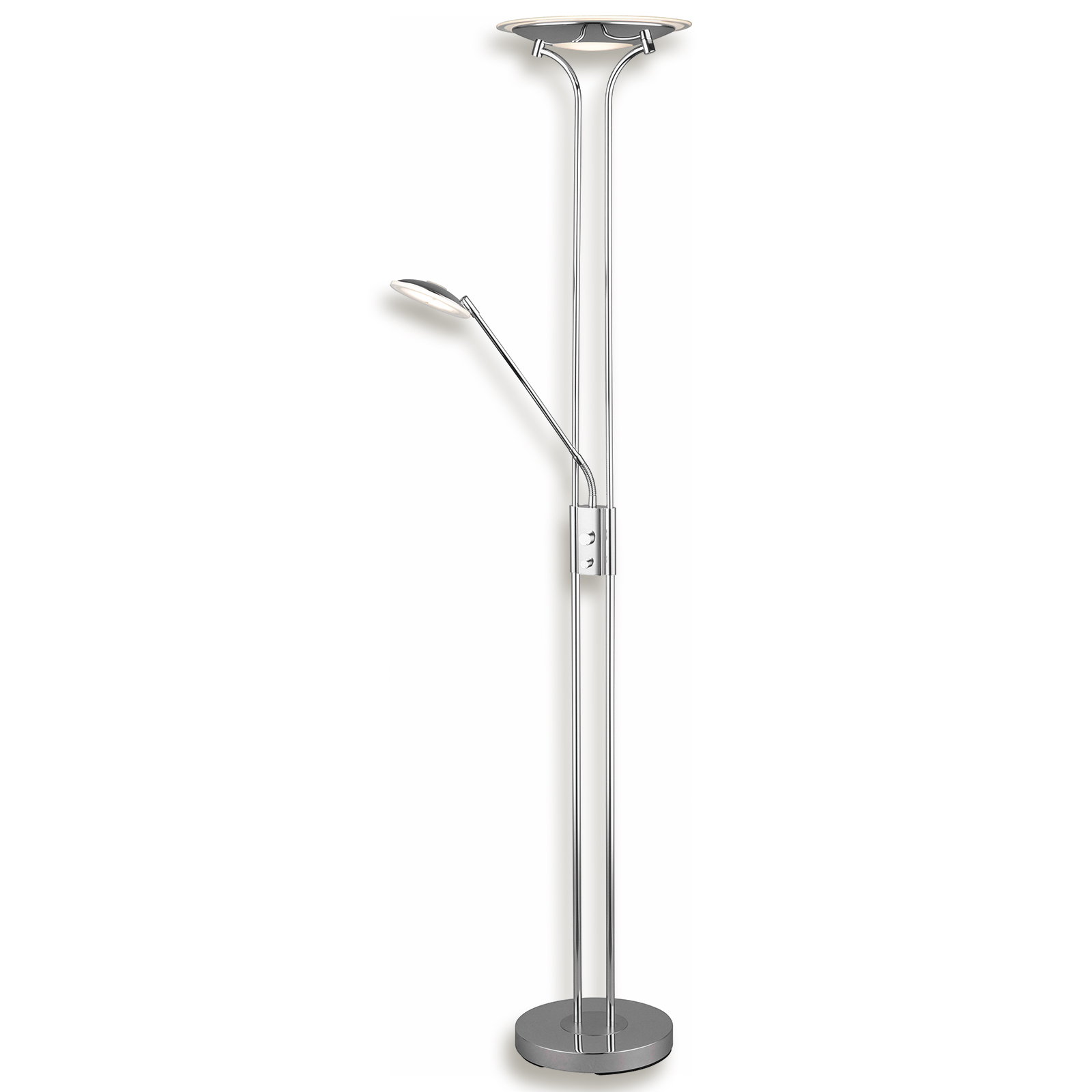 LAMPURA LED-Deckenfluter - silber - stufenlos dimmbar