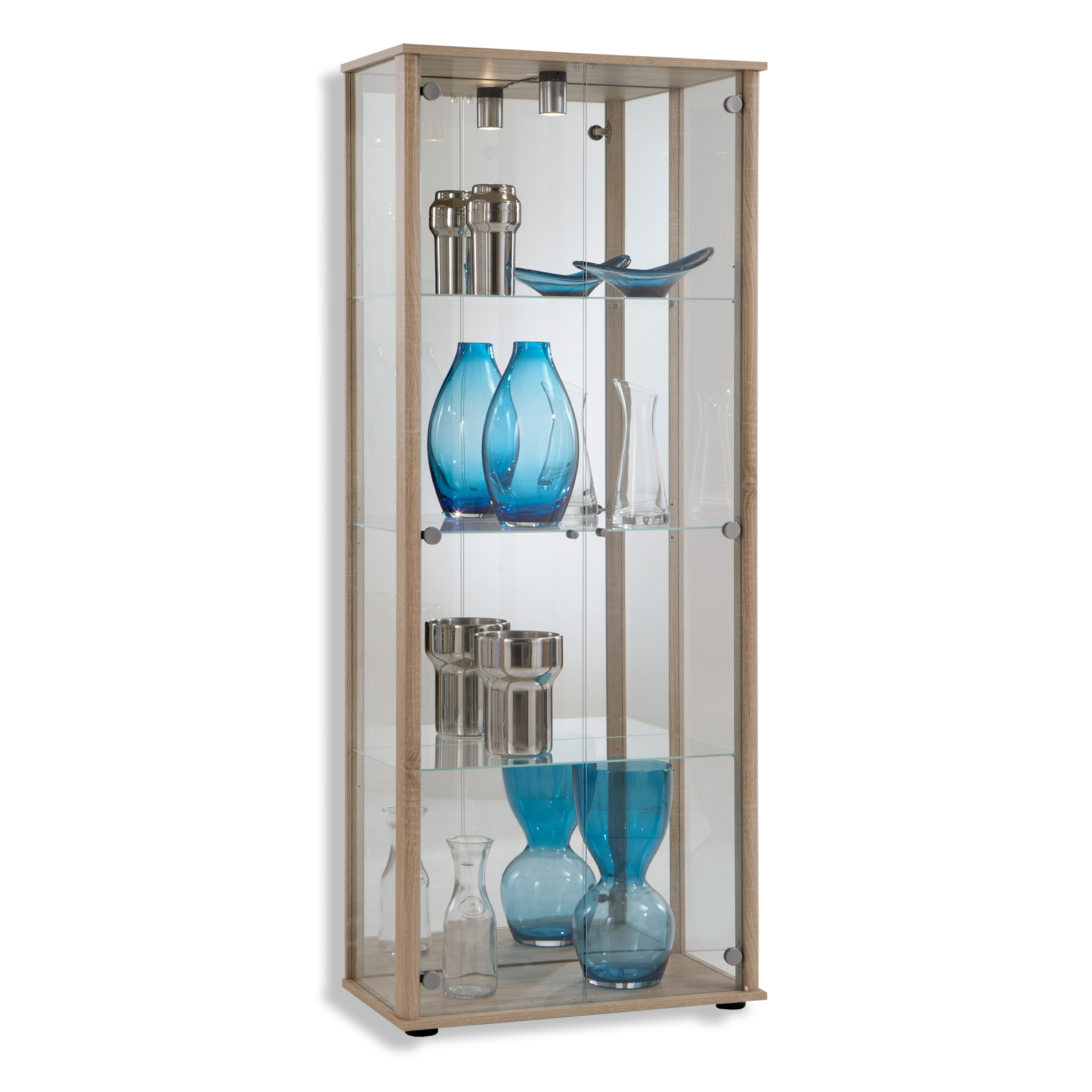 Vitrine - verglast - Beleuchtung - Sonoma Eiche