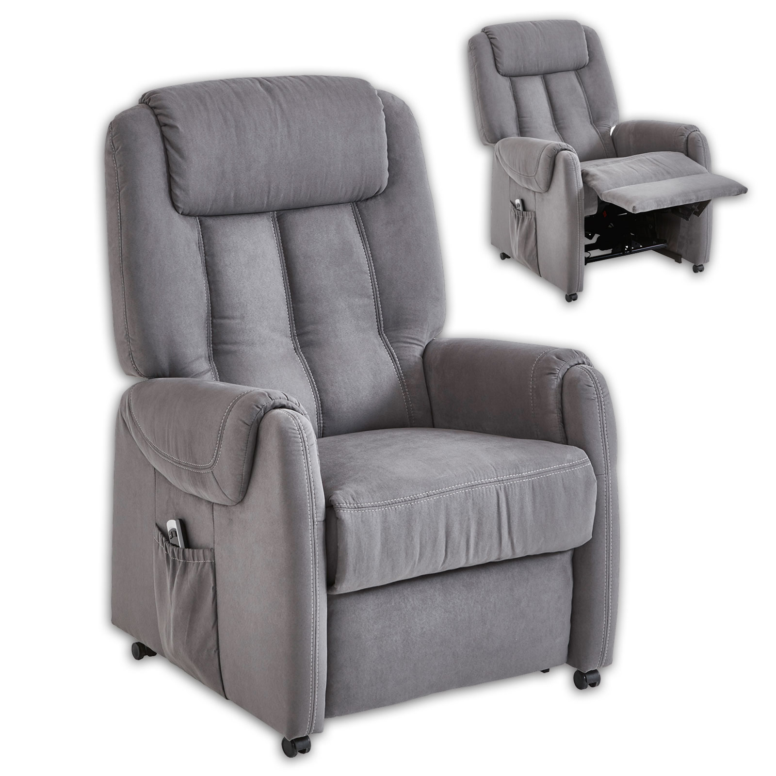 TV-Sessel - steel - Aufstehhilfe