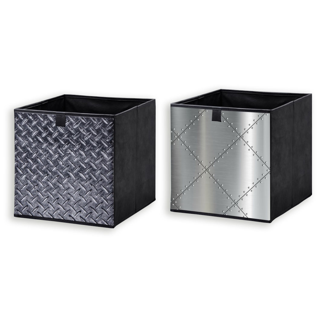 Aufbewahrungsbox - faltbar - sortierte Metalldekore | Online bei ROLLER