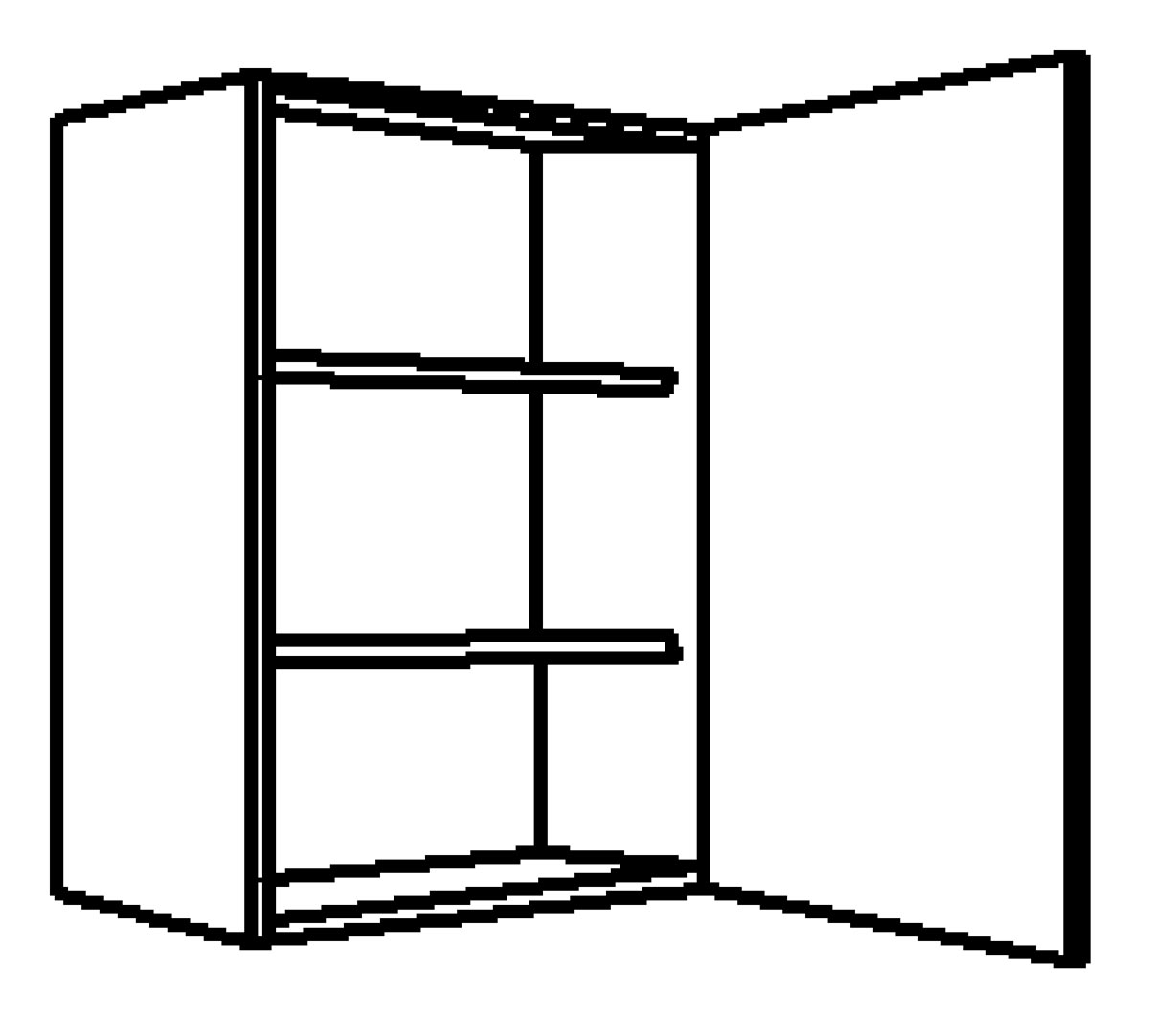 Hängeschrank - Betonoptik-weiß - 60 cm