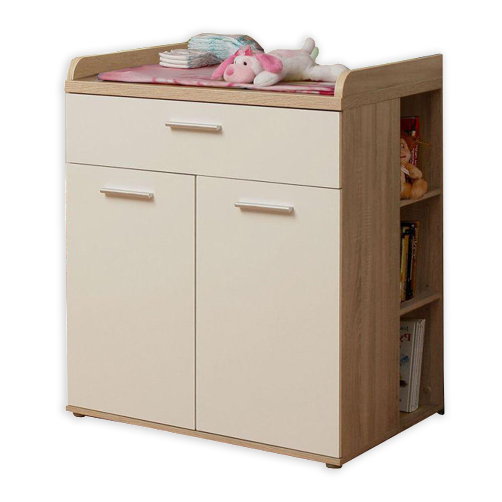 4-teiliges Babyzimmer-Set - Sonoma Eiche-weiß