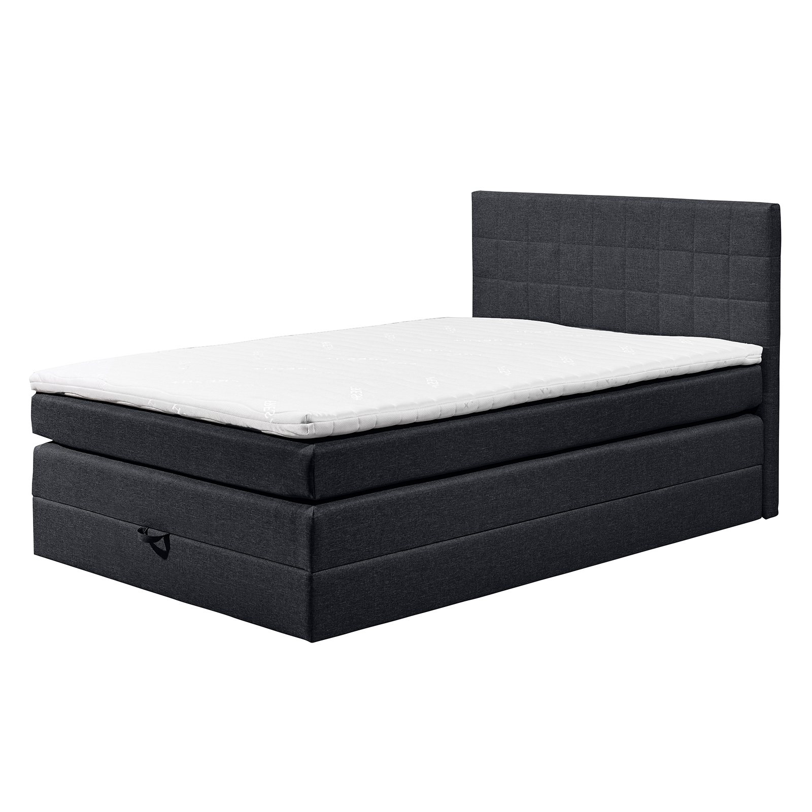 Boxspringbett - schwarz - H2 - 140x200 cm