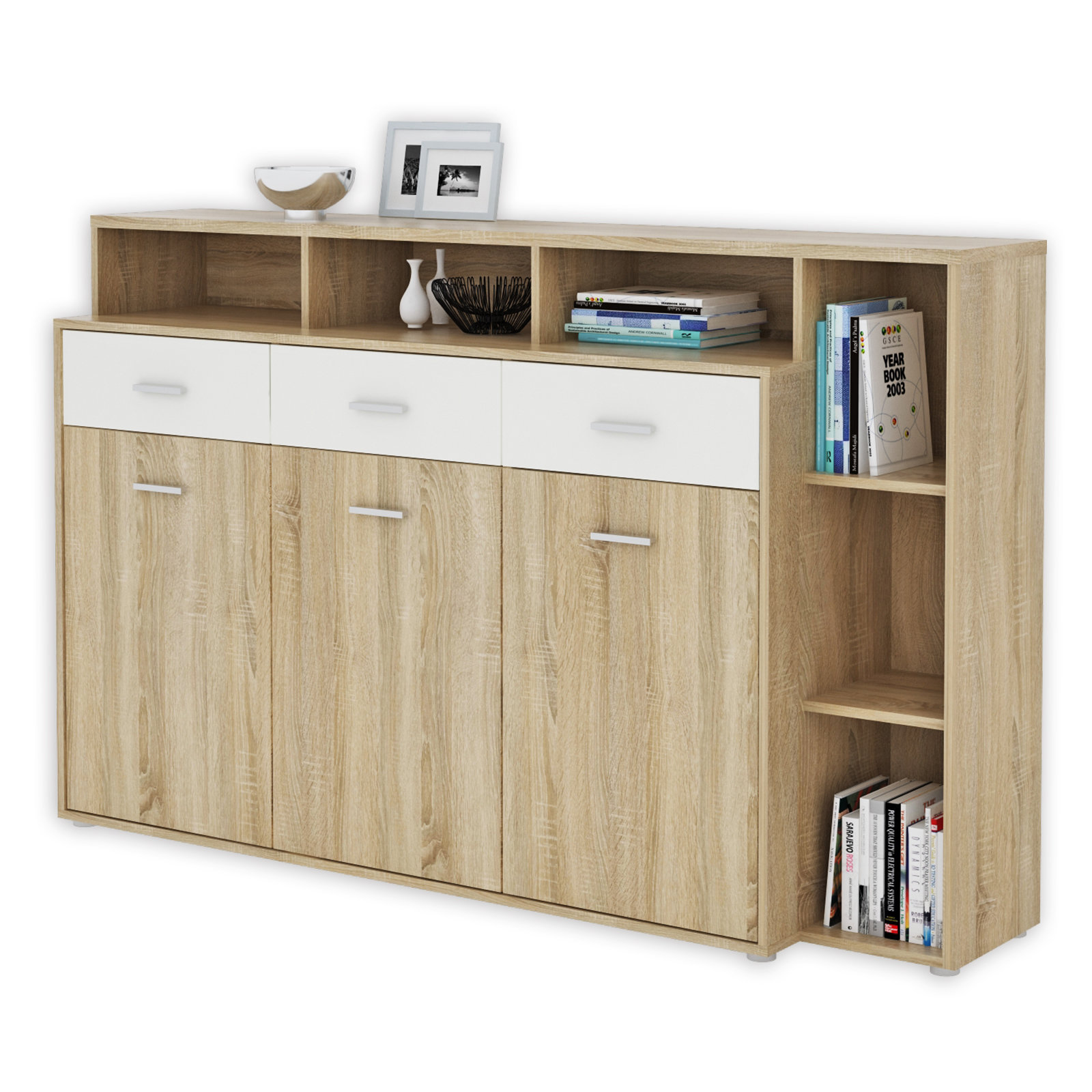 Sideboard Sonoma Eicheweiß 174 cm breit Online bei