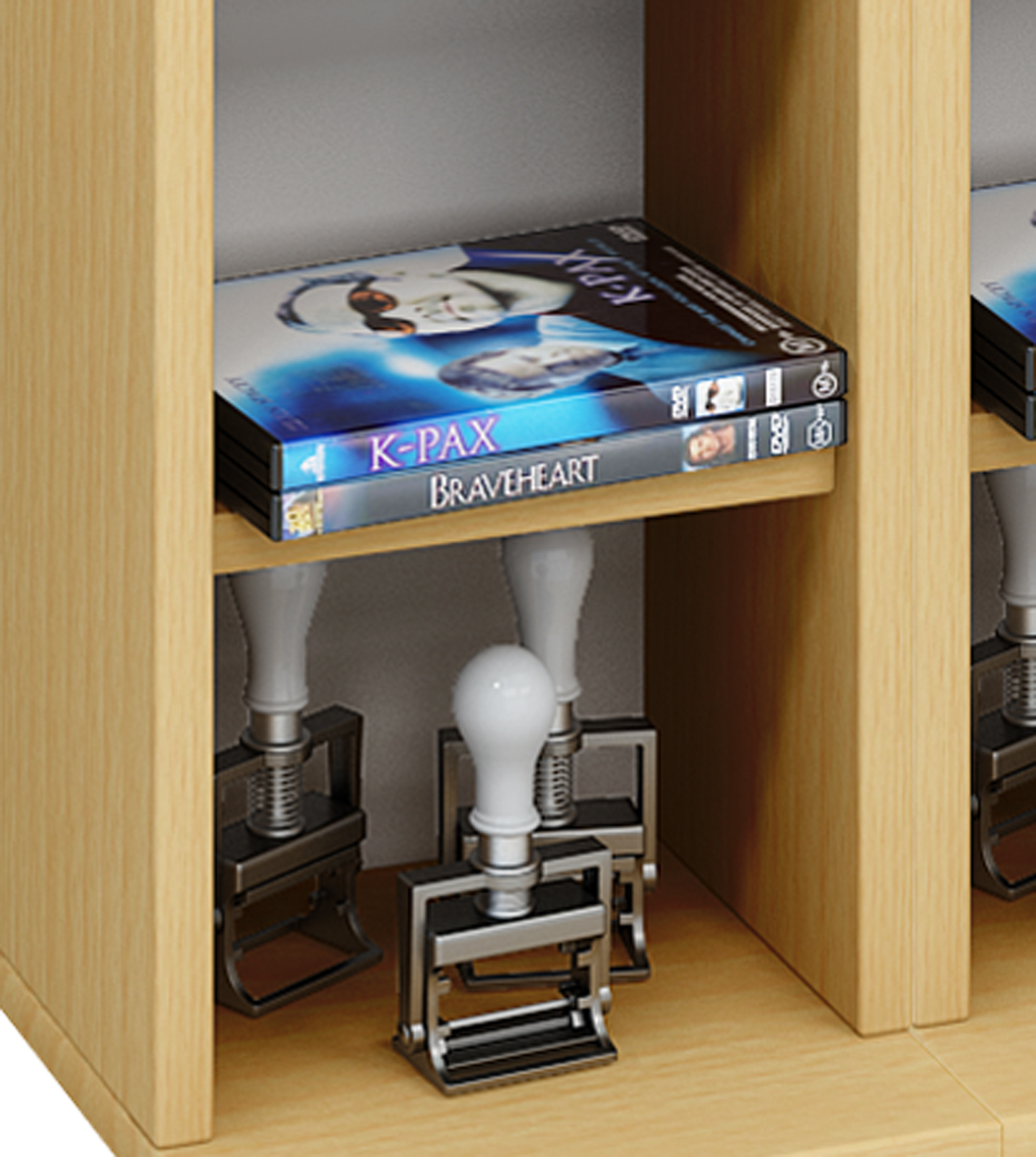 CD-Regal - Buche - für 408 CDs - 42 cm breit - erweiterbar