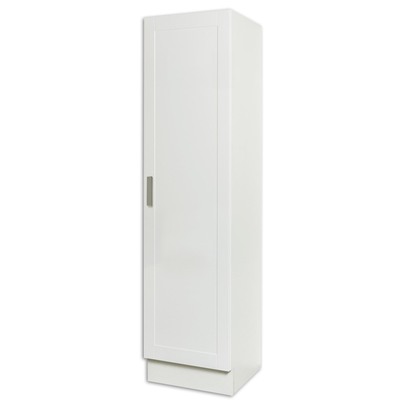 Seitenschrank - weiß Lacklaminat-Asteiche - 50 cm breit