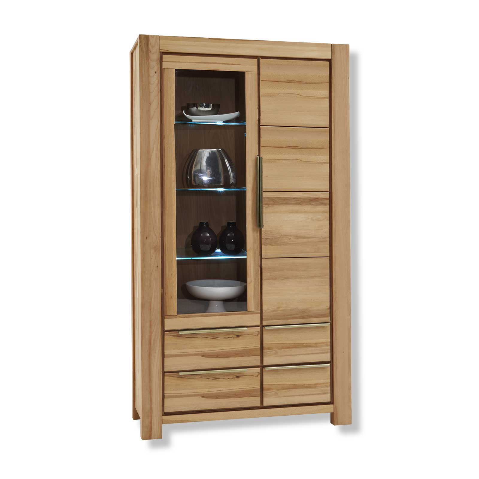 Vitrine - Kernbuche Massivholz - 110 cm