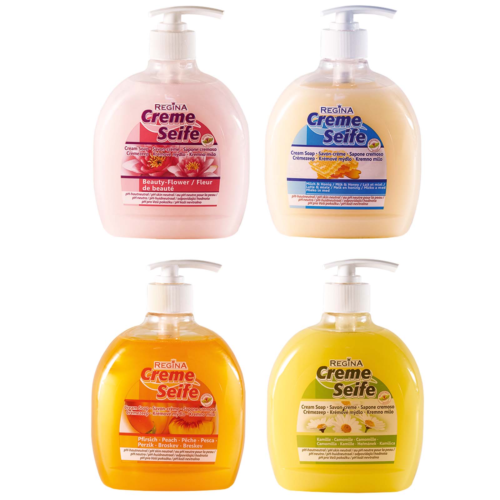 Cremeseife in Spenderflasche - sortiert - 500 ml