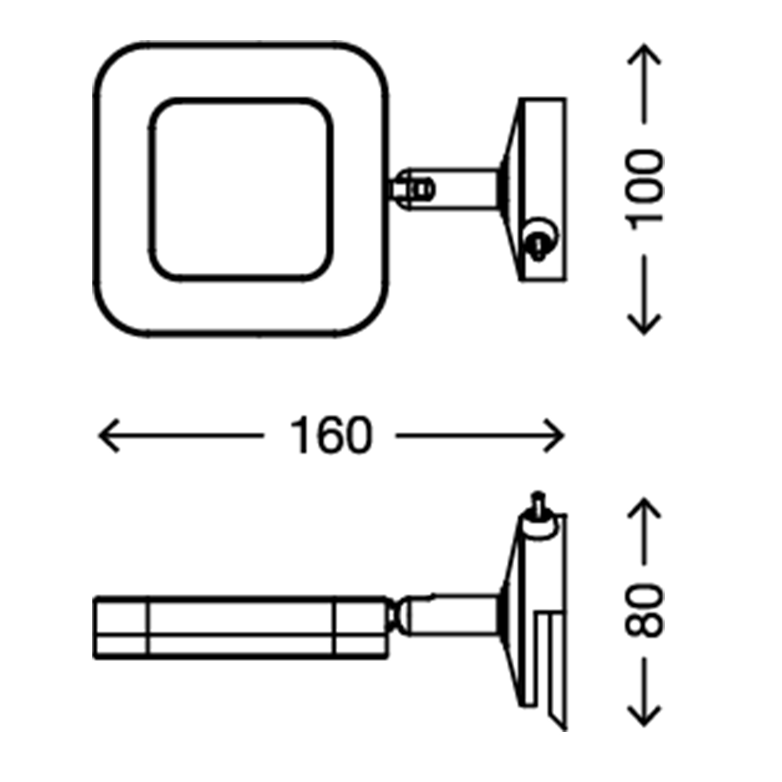 LED-Spiegellampe - Chrom-weiß - 1-flammig
