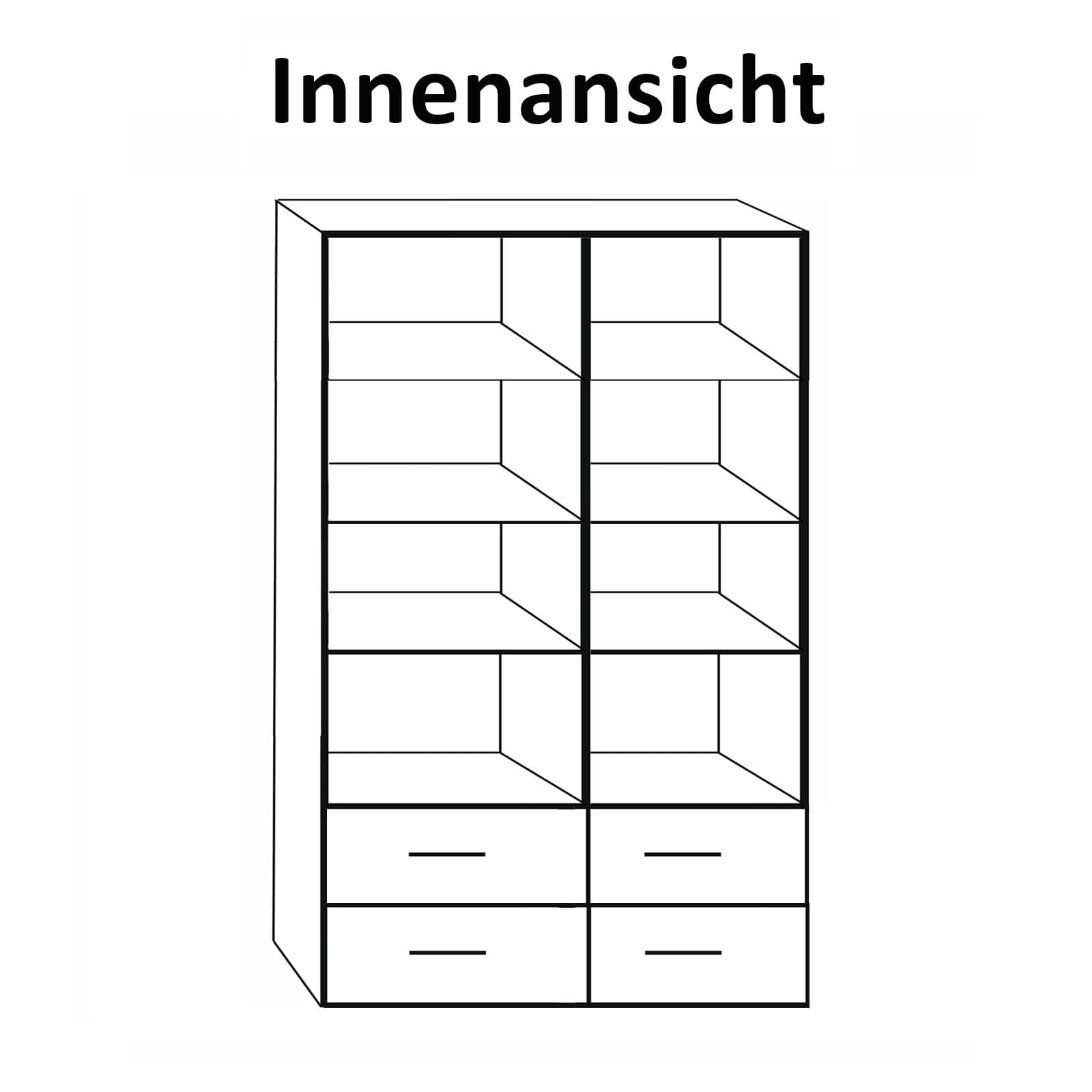 Vitrine - Wildeiche Massivholz - 110 cm