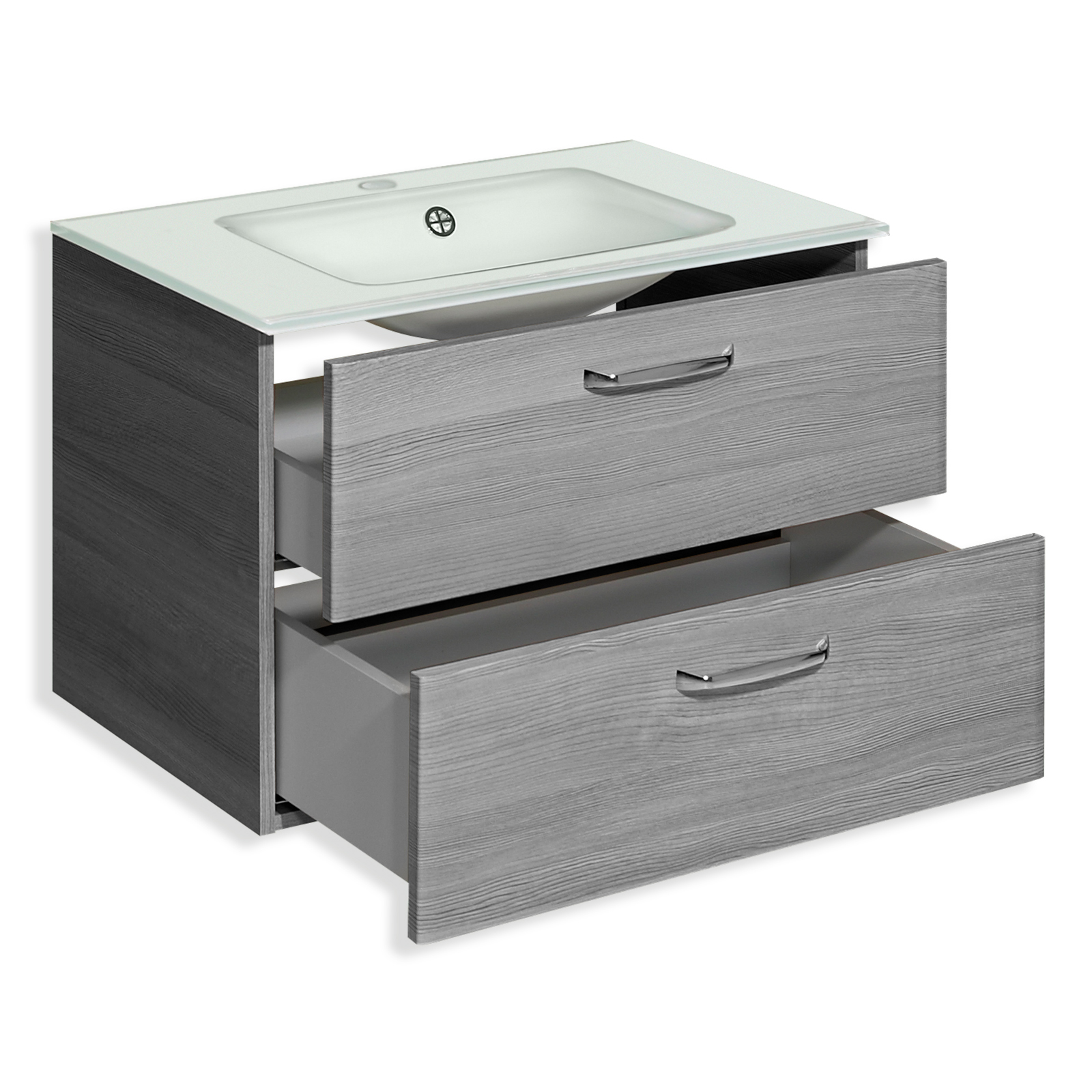 Waschbeckenunterschrank - Graphit - 2 Auszüge