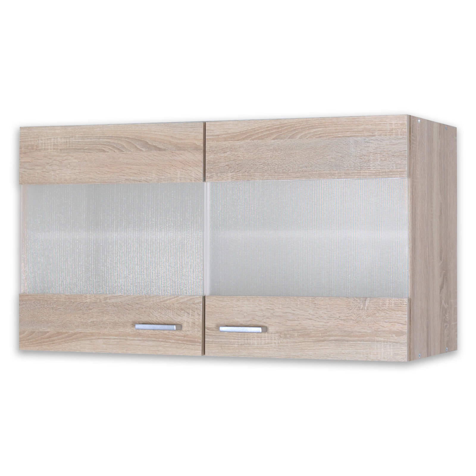 Glas-Hängeschrank - Sonoma Eiche - 100x35 cm