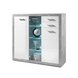 Highboard - Beton-Optik - weiß - mit Beleuchtung