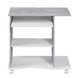 Computertisch - Betonoptik - weiß - 80 cm breit