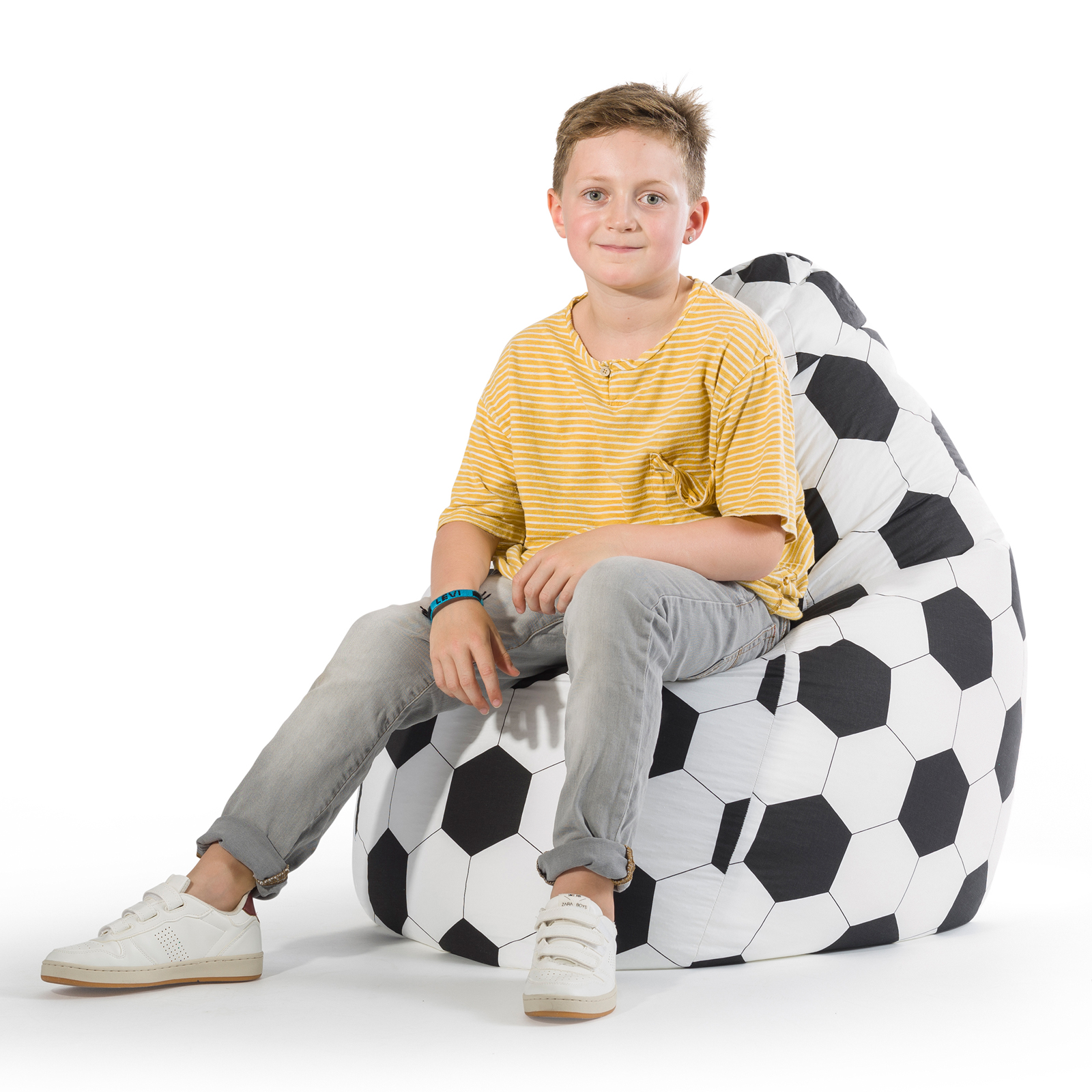 Sitzsack - schwarz-weiß - 90x70 cm