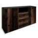 Sideboard TEXAS - Schwarzstahloptik - Texas Oak - 177 cm
