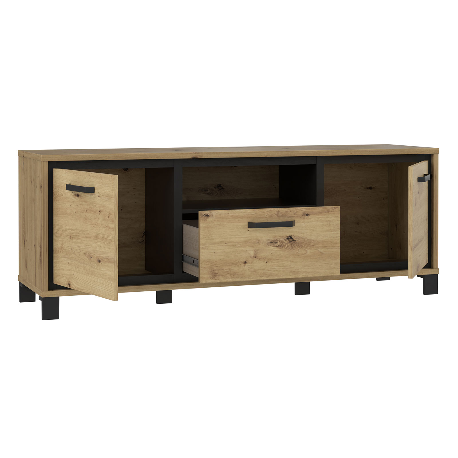 TV-Lowboard - Artisan Eiche - 158 cm