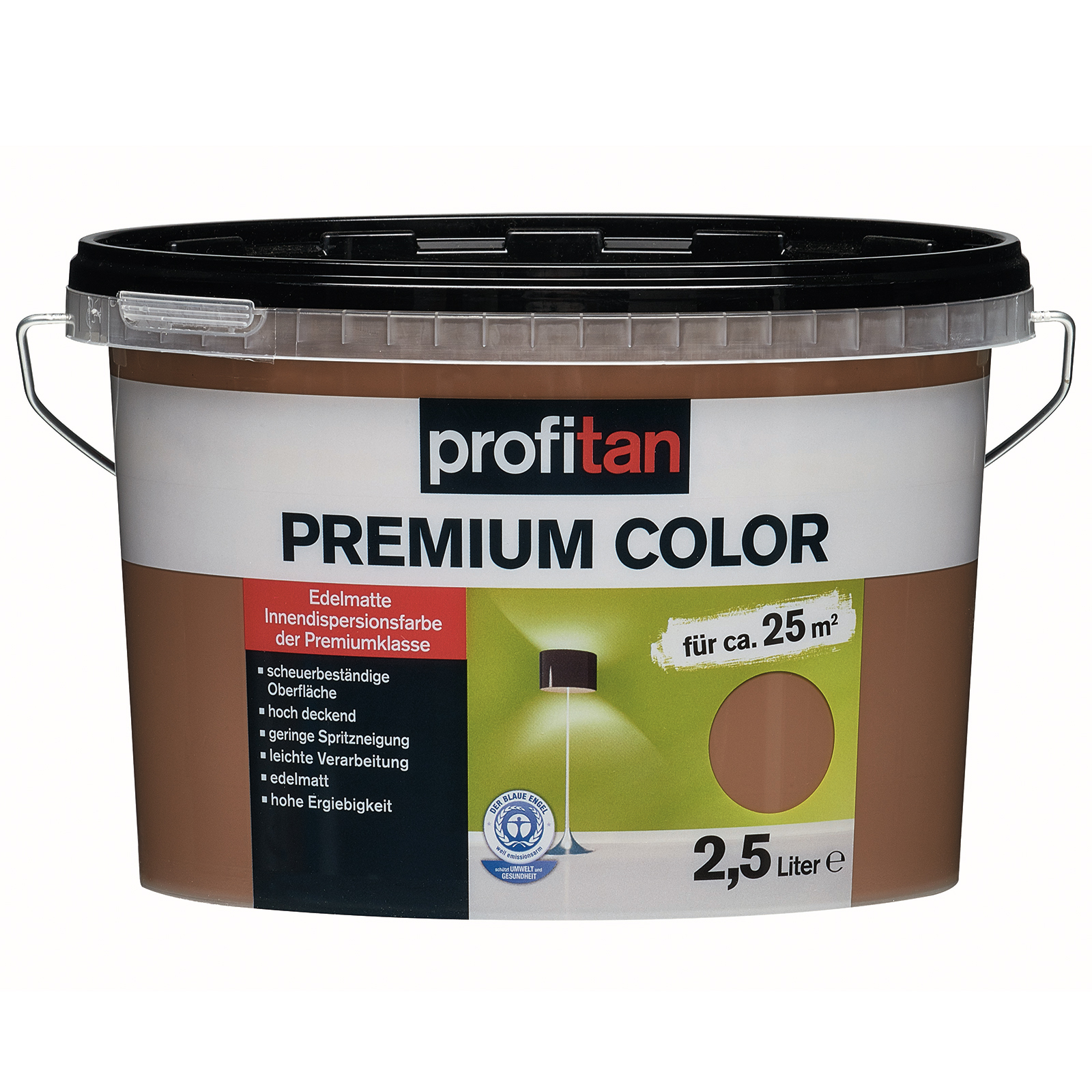profitan Wandfarbe Premium Color - hot chocolate edelmatt - 2,5 Liter