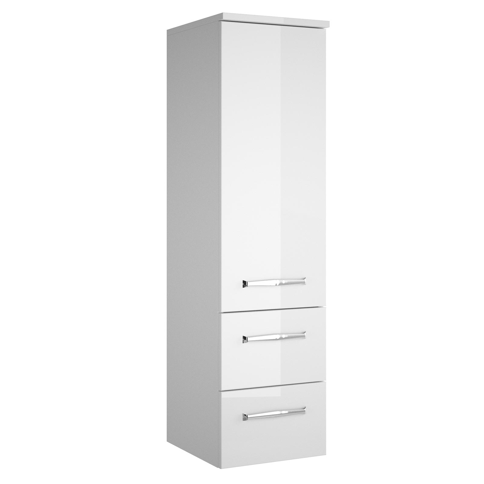 Midischrank - weiß Hochglanz - 30 cm breit