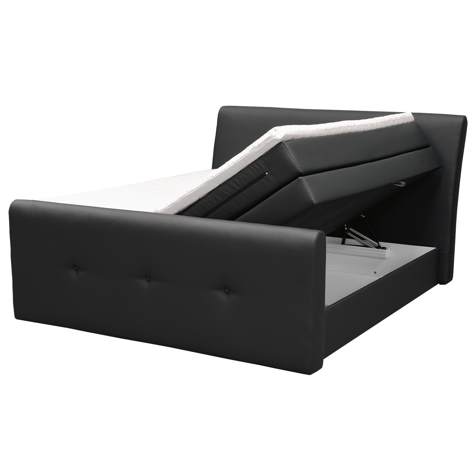 Boxspringbett - anthrazit - H2 - 180x200 cm