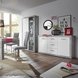 Sideboard - Beton-Optik - weiß - 147 cm breit