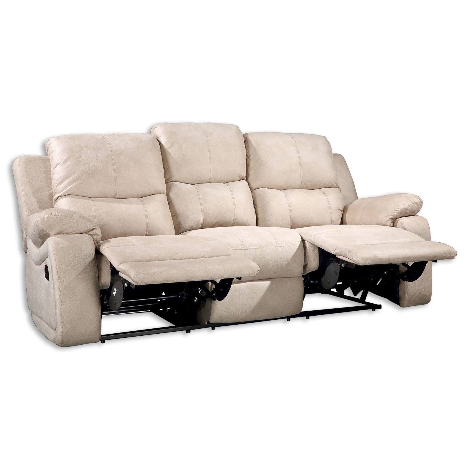 Sofa 20 Sitzer   beige   mit Relaxfunktion   20 cm breit