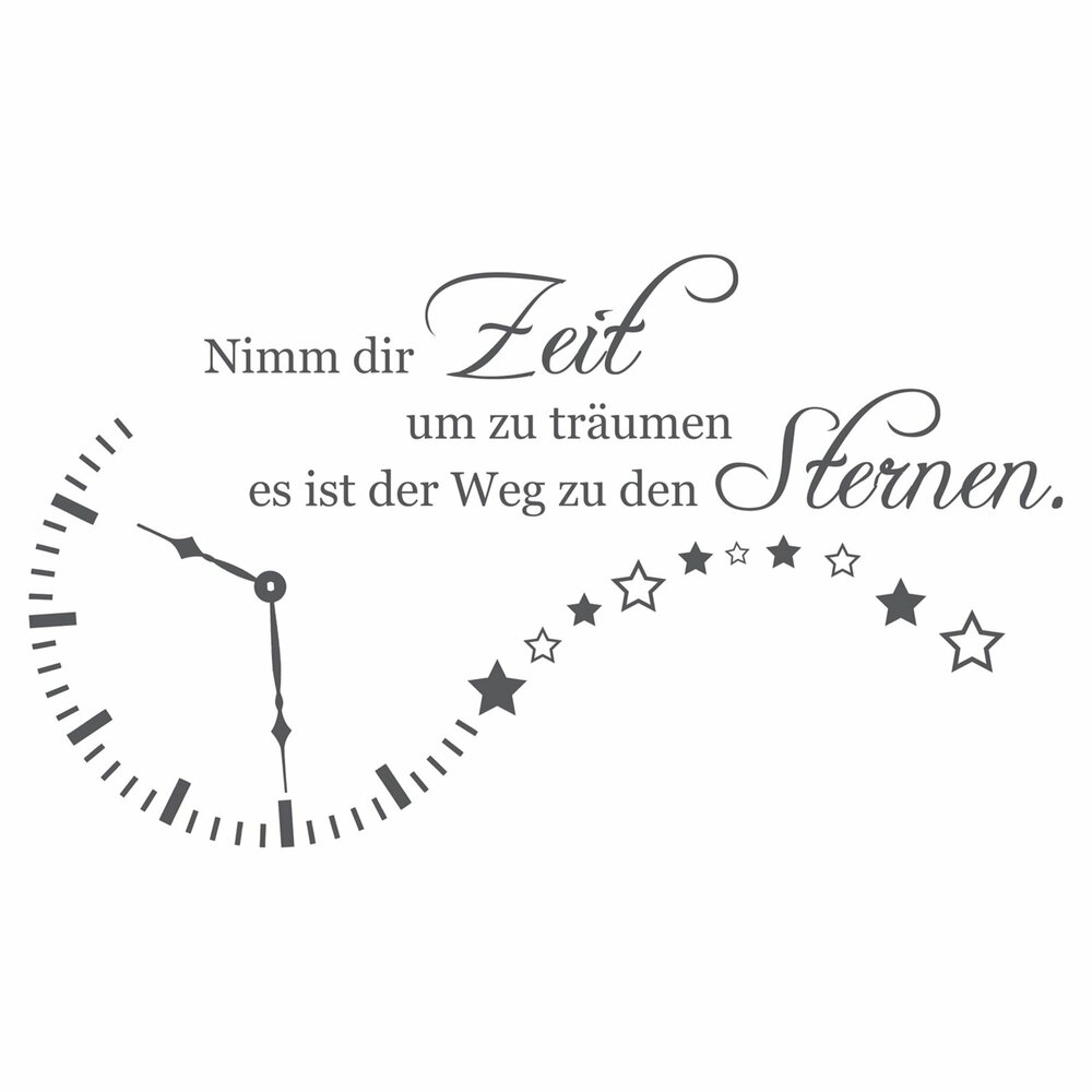 Wandtattoo Spruch Nimm dir Zeit selbstklebend Online bei ROLLER